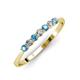 2 - Reina 2.60 mm Blue Topaz and Lab Grown Diamond 7 Stone Wedding Band 