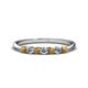 1 - Reina 2.60 mm Citrine and Lab Grown Diamond 7 Stone Wedding Band 