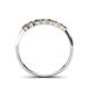 4 - Reina 2.60 mm Citrine and Lab Grown Diamond 7 Stone Wedding Band 