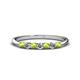 1 - Reina 2.60 mm Peridot and Lab Grown Diamond 7 Stone Wedding Band 