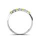 4 - Reina 2.60 mm Peridot and Lab Grown Diamond 7 Stone Wedding Band 