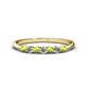 1 - Reina 2.60 mm Peridot and Lab Grown Diamond 7 Stone Wedding Band 