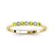 3 - Reina 2.60 mm Peridot and Lab Grown Diamond 7 Stone Wedding Band 