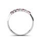 4 - Reina 2.60 mm Rhodolite Garnet and Lab Grown Diamond 7 Stone Wedding Band 