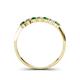 4 - Reina 2.60 mm Emerald and Lab Grown Diamond 7 Stone Wedding Band 