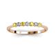 3 - Reina 2.60 mm Yellow Sapphire and Lab Grown Diamond 7 Stone Wedding Band 