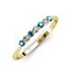 2 - Reina 2.60 mm London Blue Topaz and Lab Grown Diamond 7 Stone Wedding Band 