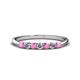 1 - Reina 2.60 mm Pink Sapphire and Lab Grown Diamond 7 Stone Wedding Band 