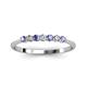 3 - Reina 2.60 mm Tanzanite and Lab Grown Diamond 7 Stone Wedding Band 