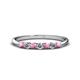 1 - Reina 2.60 mm Pink Tourmaline and Lab Grown Diamond 7 Stone Wedding Band 