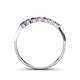 4 - Reina 2.60 mm Amethyst and Lab Grown Diamond 7 Stone Wedding Band 