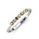2 - Reina 2.60 mm Citrine and Lab Grown Diamond 7 Stone Wedding Band 