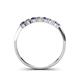 4 - Reina 2.60 mm Iolite and Lab Grown Diamond 7 Stone Wedding Band 