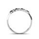 4 - Reina 2.60 mm Black and White Lab Grown Diamond 7 Stone Wedding Band 
