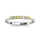 3 - Reina 2.60 mm Yellow Sapphire and Lab Grown Diamond 7 Stone Wedding Band 
