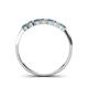 4 - Reina 2.60 mm London Blue Topaz and Lab Grown Diamond 7 Stone Wedding Band 