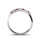4 - Reina 3.00 mm Ruby and Lab Grown Diamond 7 Stone Wedding Band 