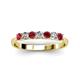 3 - Reina 3.00 mm Ruby and Lab Grown Diamond 7 Stone Wedding Band 