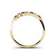 4 - Reina 3.00 mm Ruby and Lab Grown Diamond 7 Stone Wedding Band 
