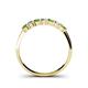 4 - Reina 3.00 mm Green Garnet and Lab Grown Diamond 7 Stone Wedding Band 