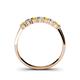 4 - Reina 3.00 mm Citrine and Lab Grown Diamond 7 Stone Wedding Band 