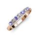 2 - Reina 3.00 mm Tanzanite and Lab Grown Diamond 7 Stone Wedding Band 