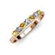 2 - Reina 3.00 mm Citrine and Lab Grown Diamond 7 Stone Wedding Band 