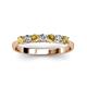 3 - Reina 3.00 mm Citrine and Lab Grown Diamond 7 Stone Wedding Band 
