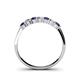 4 - Reina 3.00 mm Blue Sapphire and Lab Grown Diamond 7 Stone Wedding Band 