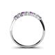 4 - Reina 3.00 mm Amethyst and Lab Grown Diamond 7 Stone Wedding Band 