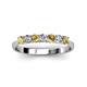 3 - Reina 3.00 mm Citrine and Lab Grown Diamond 7 Stone Wedding Band 