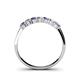 4 - Reina 3.00 mm Iolite and Lab Grown Diamond 7 Stone Wedding Band 