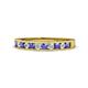 1 - Kathiryn 2.00 mm Tanzanite and Lab Grown Diamond 11 Stone Wedding Band 