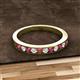 3 - Kathiryn 2.00 mm Rhodolite Garnet and Lab Grown Diamond 11 Stone Wedding Band 