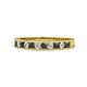 1 - Kathiryn 2.00 mm Black and White Lab Grown Diamond 11 Stone Wedding Band 