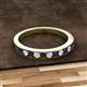 3 - Kathiryn 2.00 mm Blue Sapphire and Lab Grown Diamond 11 Stone Wedding Band 