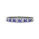 1 - Kathiryn 2.00 mm Tanzanite and Lab Grown Diamond 11 Stone Wedding Band 