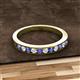 3 - Kathiryn 2.00 mm Tanzanite and Lab Grown Diamond 11 Stone Wedding Band 