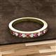 3 - Kathiryn 2.00 mm Pink Tourmaline and Lab Grown Diamond 11 Stone Wedding Band 
