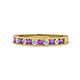 1 - Kathiryn 2.00 mm Amethyst and Lab Grown Diamond 11 Stone Wedding Band 