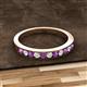 3 - Kathiryn 2.00 mm Amethyst and Lab Grown Diamond 11 Stone Wedding Band 