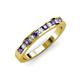 4 - Kathiryn 2.00 mm Iolite and Lab Grown Diamond 11 Stone Wedding Band 