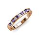 4 - Kathiryn 2.00 mm Iolite and Lab Grown Diamond 11 Stone Wedding Band 