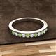 3 - Kathiryn 2.00 mm Peridot and Lab Grown Diamond 11 Stone Wedding Band 