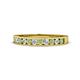 1 - Kathiryn 2.00 mm Peridot and Lab Grown Diamond 11 Stone Wedding Band 