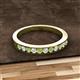 3 - Kathiryn 2.00 mm Peridot and Lab Grown Diamond 11 Stone Wedding Band 