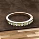 3 - Kathiryn 2.00 mm Peridot and Lab Grown Diamond 11 Stone Wedding Band 
