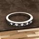 3 - Kathiryn 2.00 mm Black and White Lab Grown Diamond 11 Stone Wedding Band 