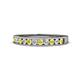 1 - Kathiryn 2.00 mm Yellow Sapphire and Lab Grown Diamond 11 Stone Wedding Band 