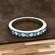 3 - Kathiryn 2.00 mm Blue Topaz and Lab Grown Diamond 11 Stone Wedding Band 